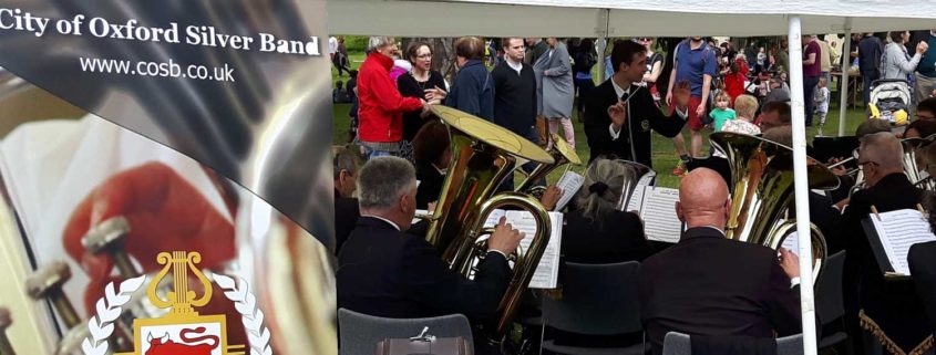 Cuddesdon Fete Dexter Drown conducting silver band